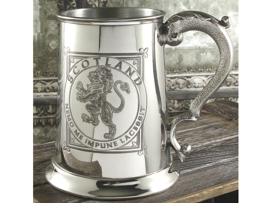 Handmade Pewter Mug Beer Tankard Scotland Lion Rampant 17 ozproduct image #2