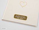 Custom Wedding Guest Book Off White Gold Heartproduct thumbnail #2
