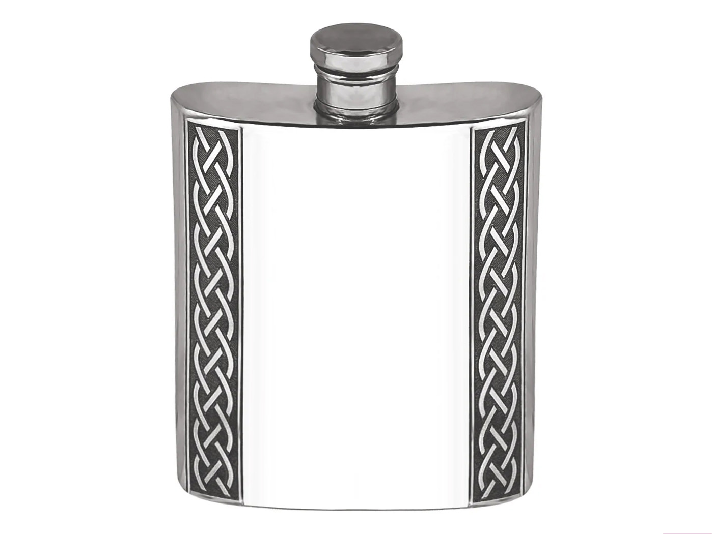 Handmade Hip Flask Pewter Angus Celtic 6 ozproduct zoom image #1